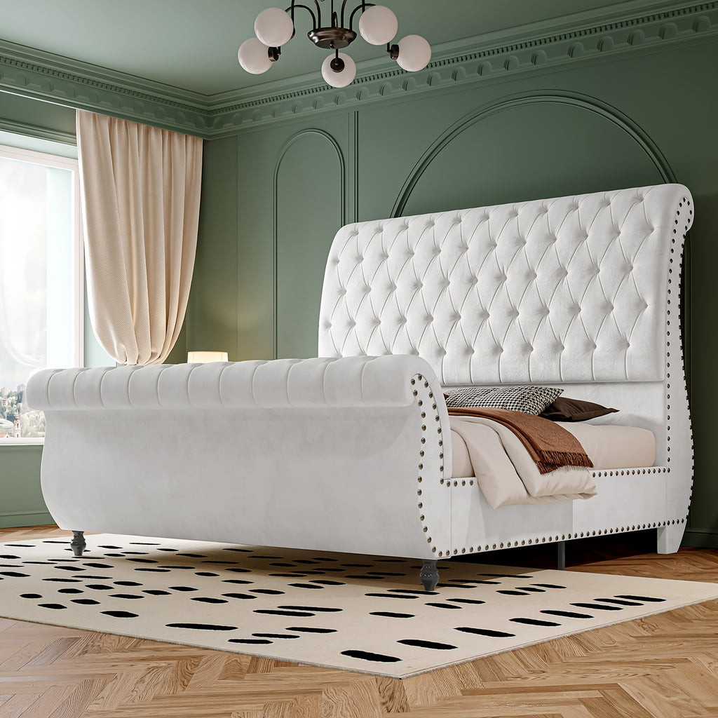 luxurious velvet upholstered   elegantly scrolled - Temu