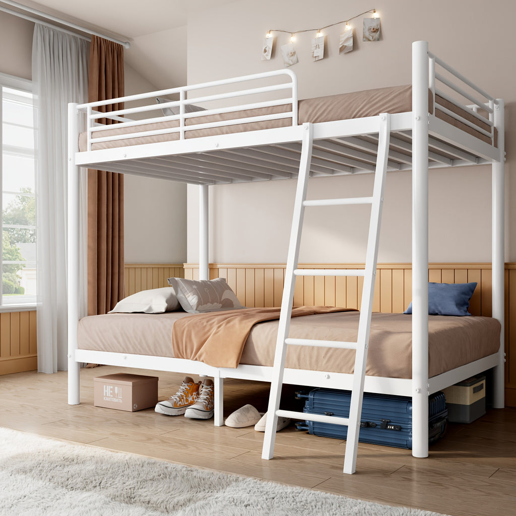 bunk beds twin twin full size heavy duty metal bunk bed - Temu