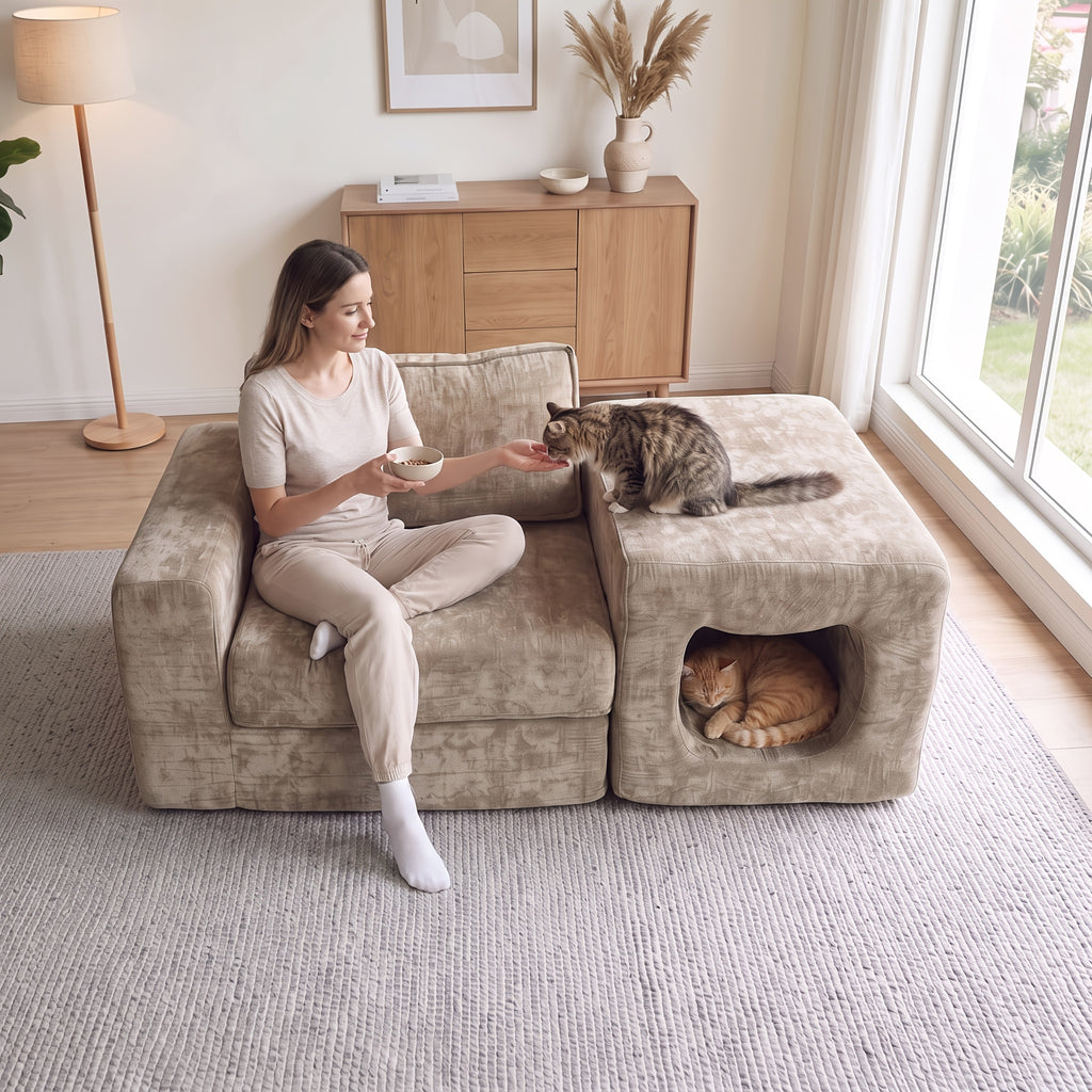 pet friendly chaise lounge chair built in cat house suitable - Temu
