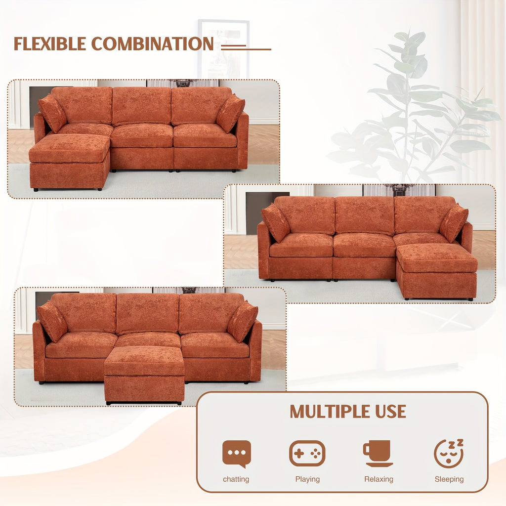 84 inch chenille modular sectional sofa movable - Temu