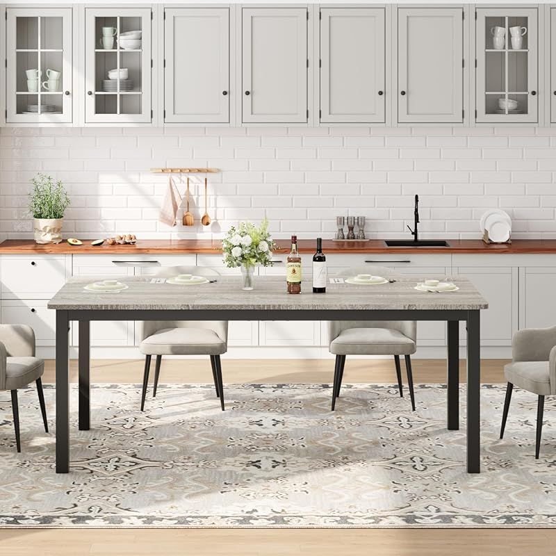 71 78 7 industrial dining table suitable 6 8 people heavy - Temu