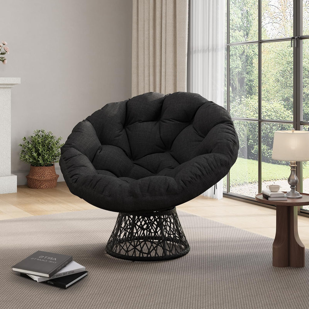 oversized outdoor papasan rocking chair   sturdy metal - Temu