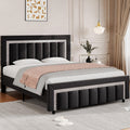 twin full queen size bed frame black velvet upholstered bed - Temu