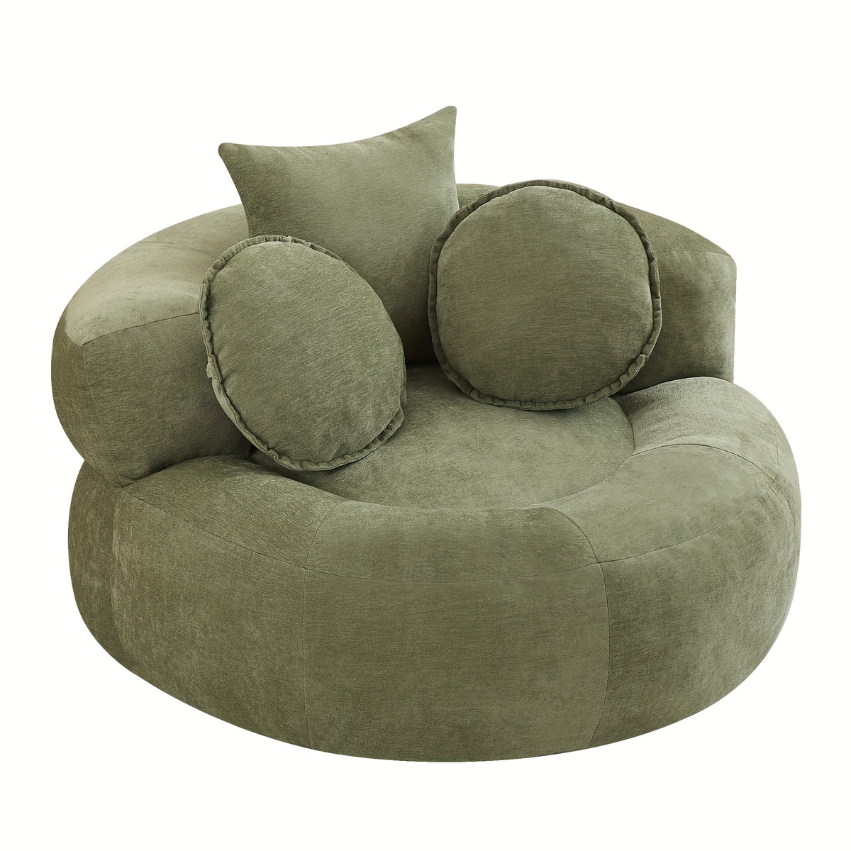 round oversized chair floor sofa chair chenille compressed - Temu