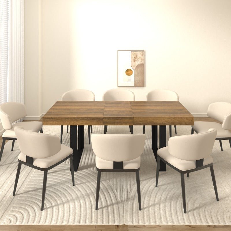 rectangle extendable dining table designed 6 10 people - Temu