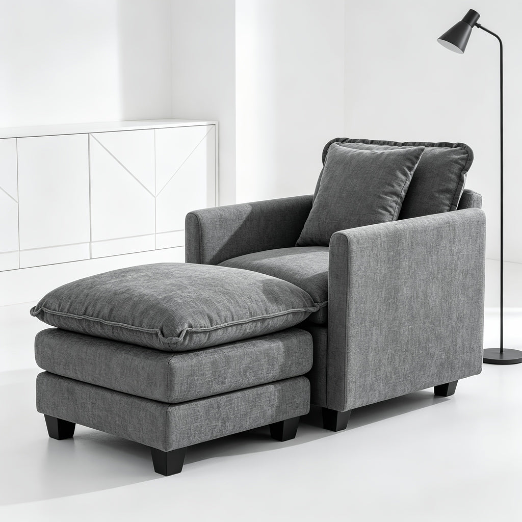 31 inch cloud accent chair storage   modern chenille - Temu