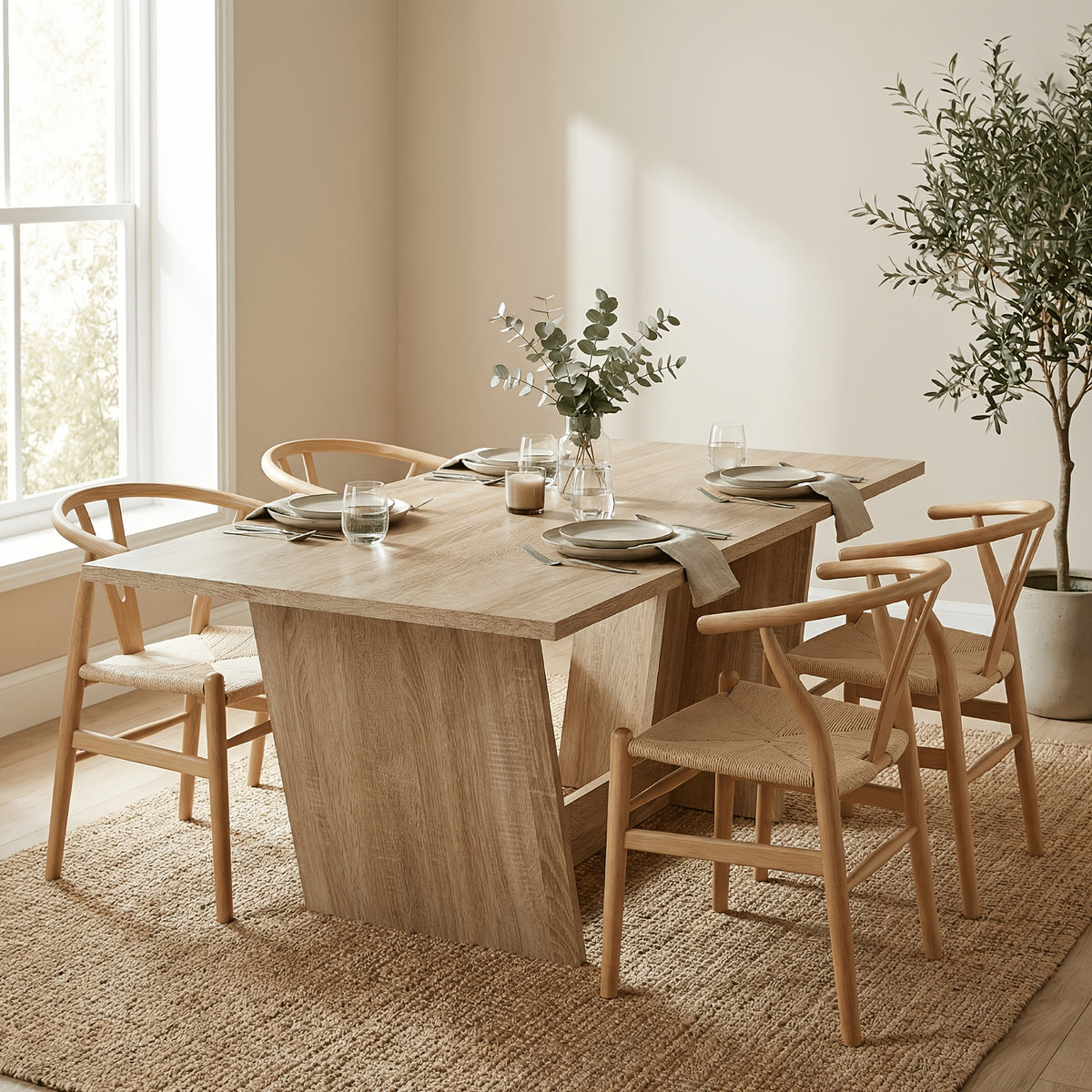 modern 6 8 person table 81 5 wide large rectangular dining - Temu