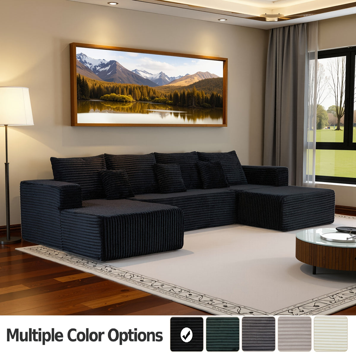 boneless couch sectional sofa living room modern corduroy - Temu