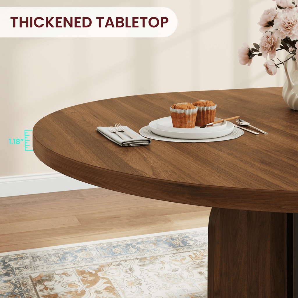 47 63 extendable round dining room table 4 8 farmhouse - Temu