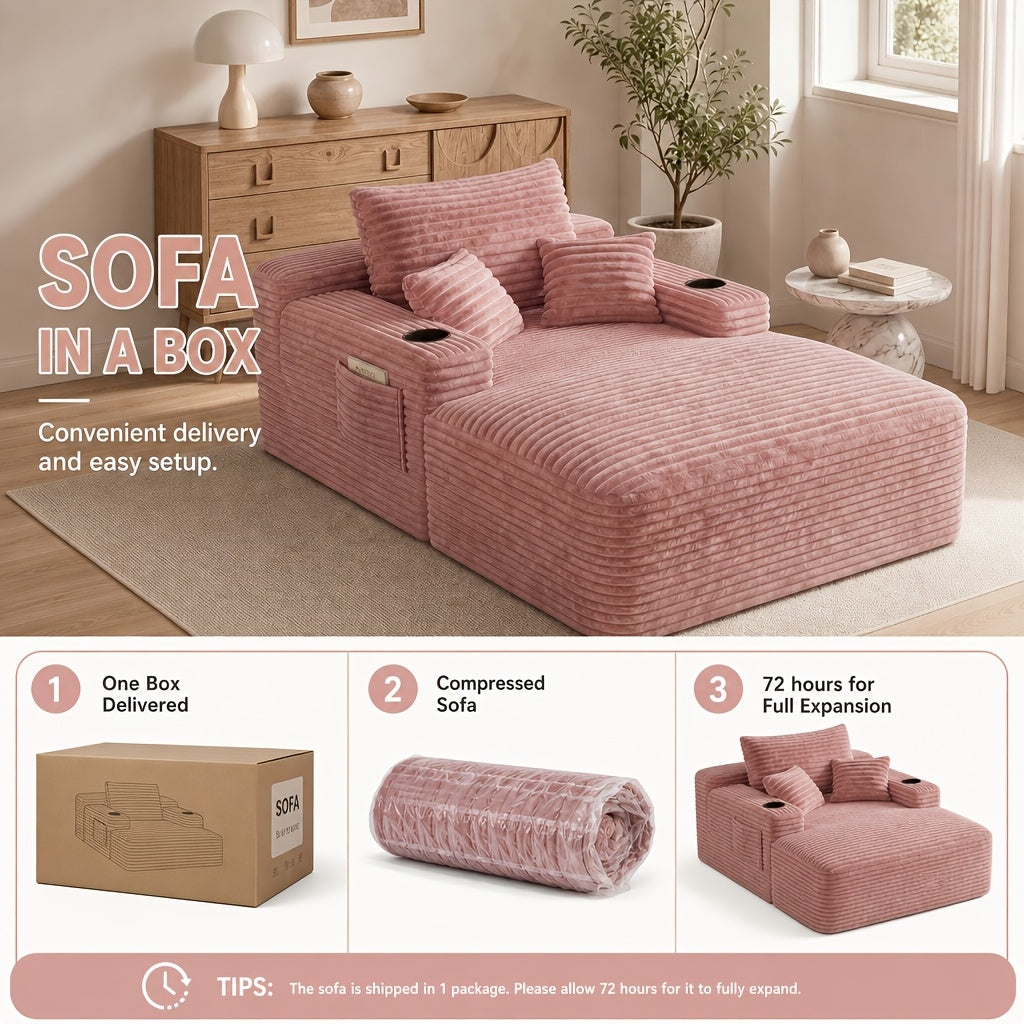65 inch oversized sofa chair indoor oversized boneless long - Temu