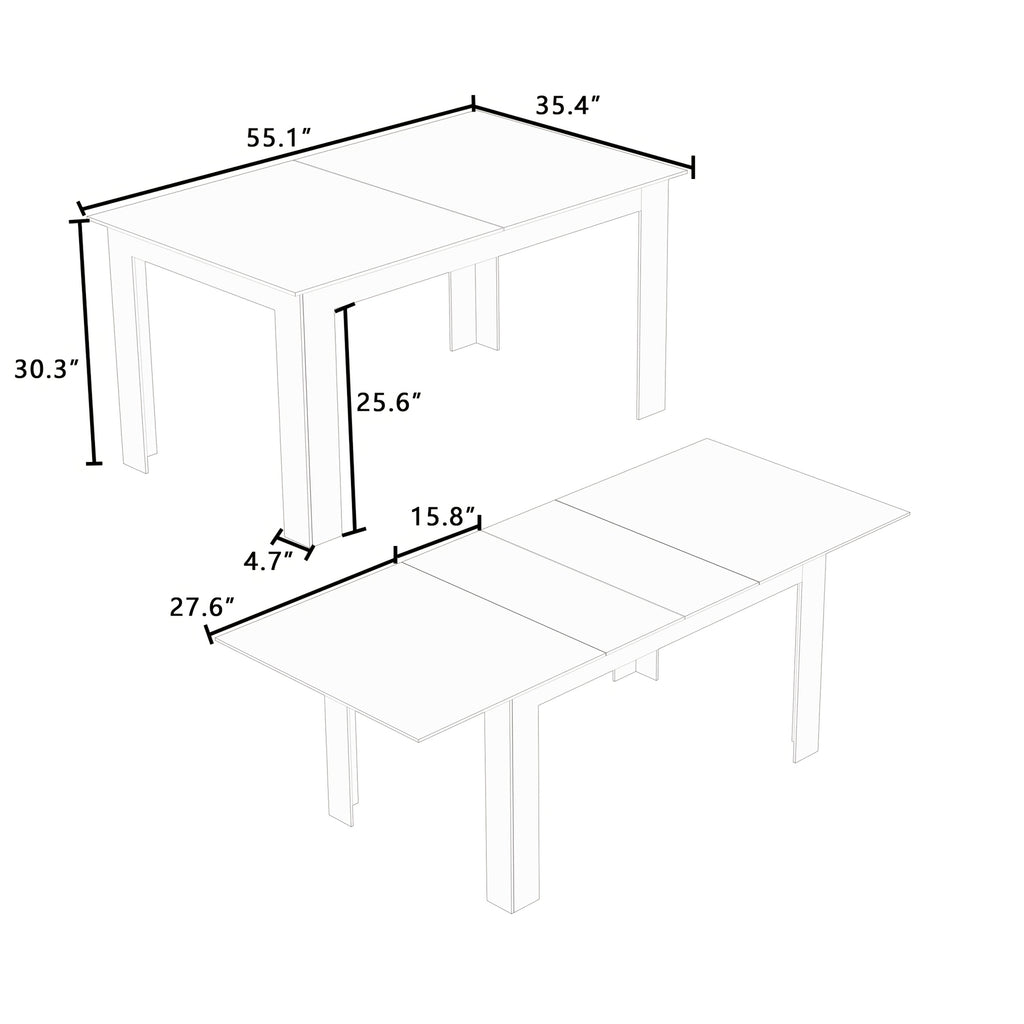 modern extendable dining   inches extendable 86 - Temu