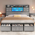 bed   drawers charging station upholstered - Temu