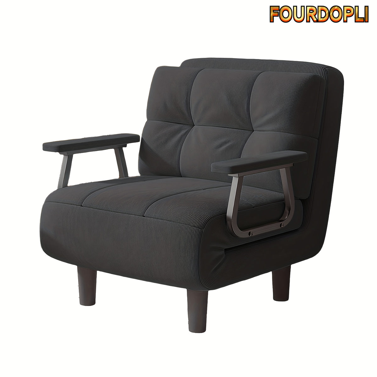 large folding chair bed silvery armrest corduroy sofa 5 - Temu