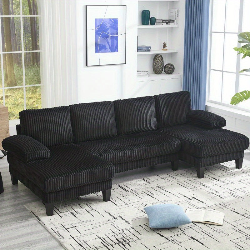 114 u shaped double chaise sofa oversized 4 seat couch deep - Temu