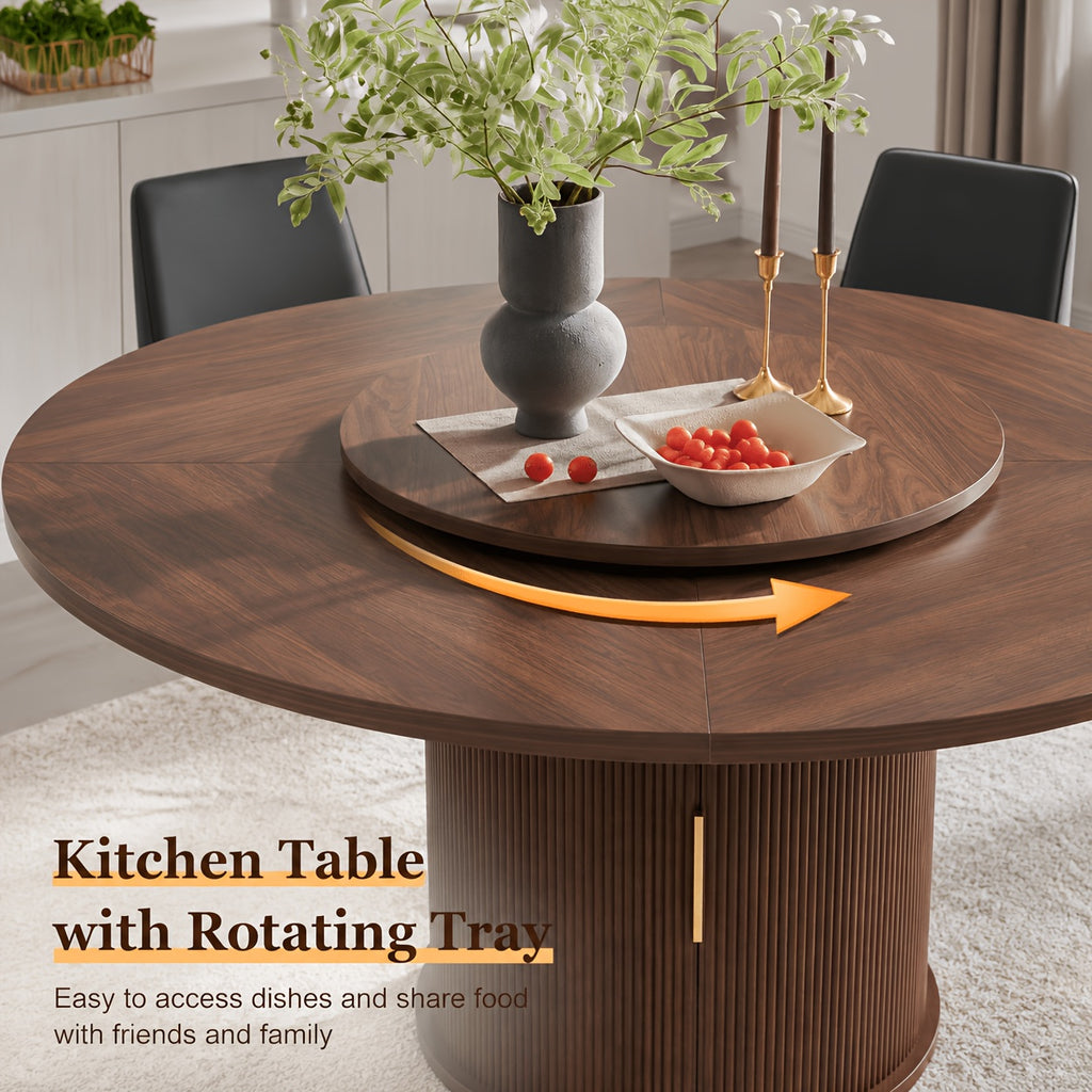 large 55 round dining table suitable 4 6 people - Temu