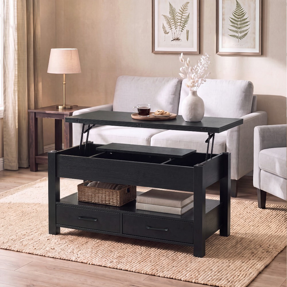 lift top coffee table convertible coffee table drawers - Temu