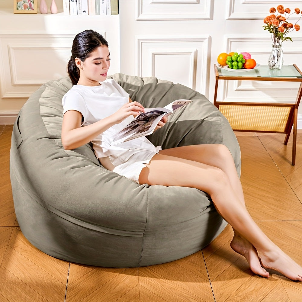 round bean bag chair large size 44 bean bag sofa soft - Temu