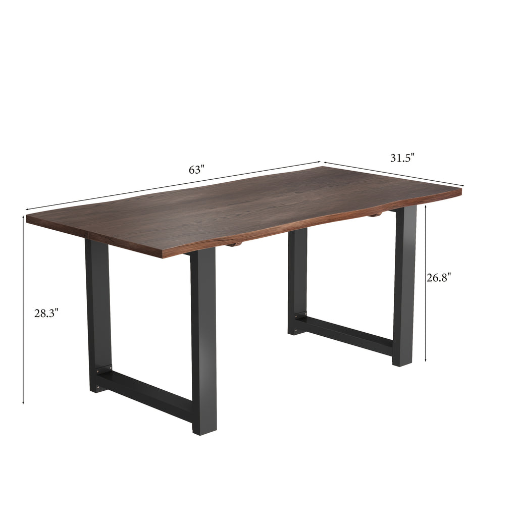 modern 6 person solid wood dining table large dining table - Temu