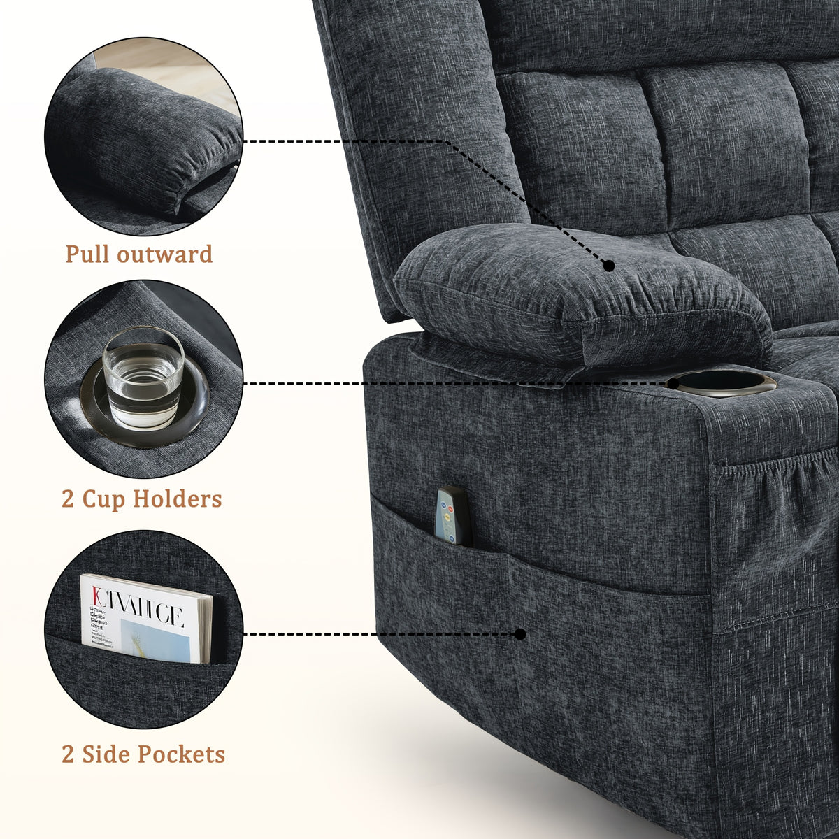 360 swivel rocking chair   heating functions - Temu