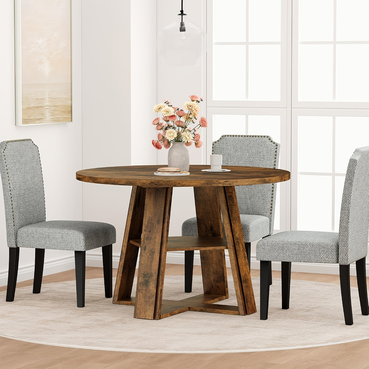 43 inch round dining table 2     - Temu