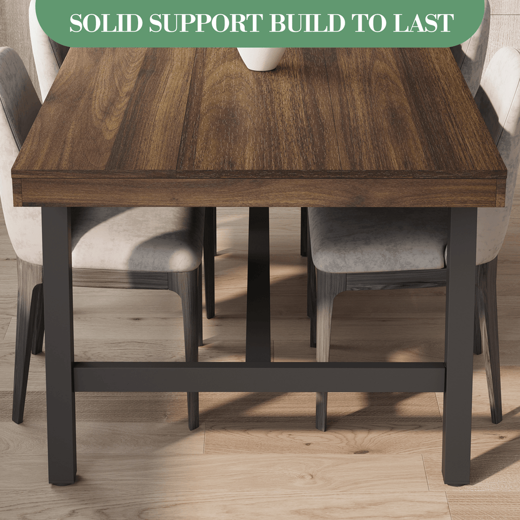71 inch brown industrial dining table large rustic wooden - Temu