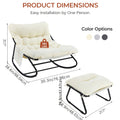 outdoor papasan rocking chair lounge chair cushion sturdy - Temu
