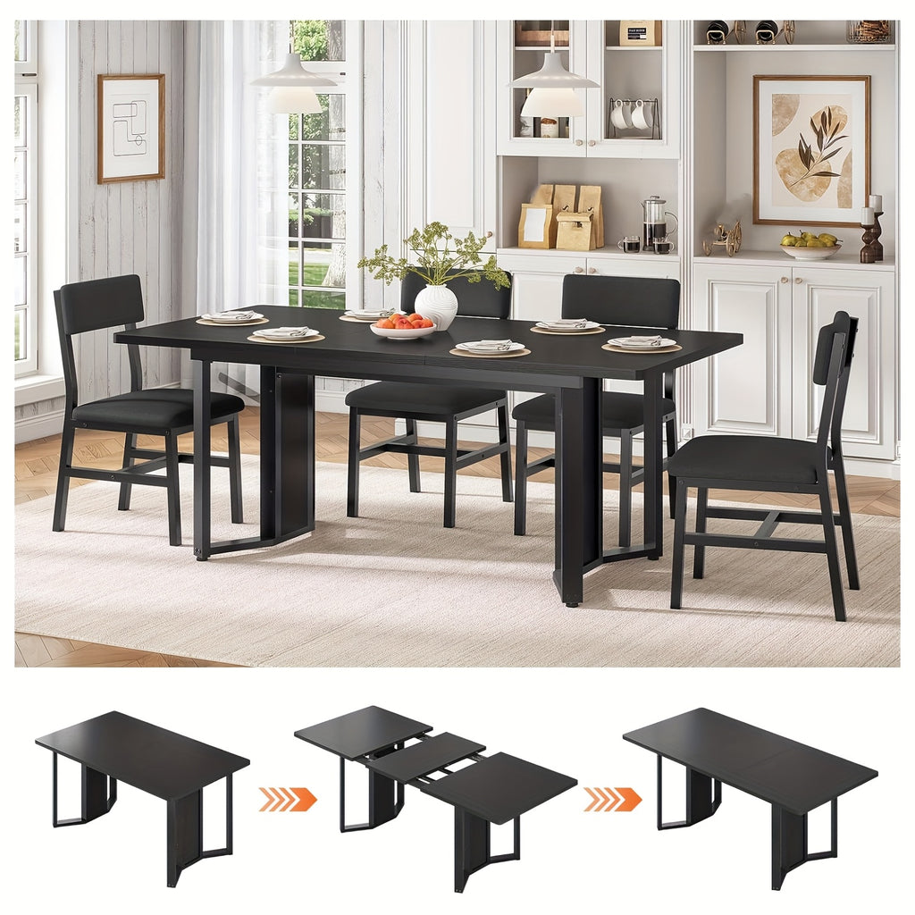 contemporary dining table set 4 6 individuals featuring a 63 - Temu