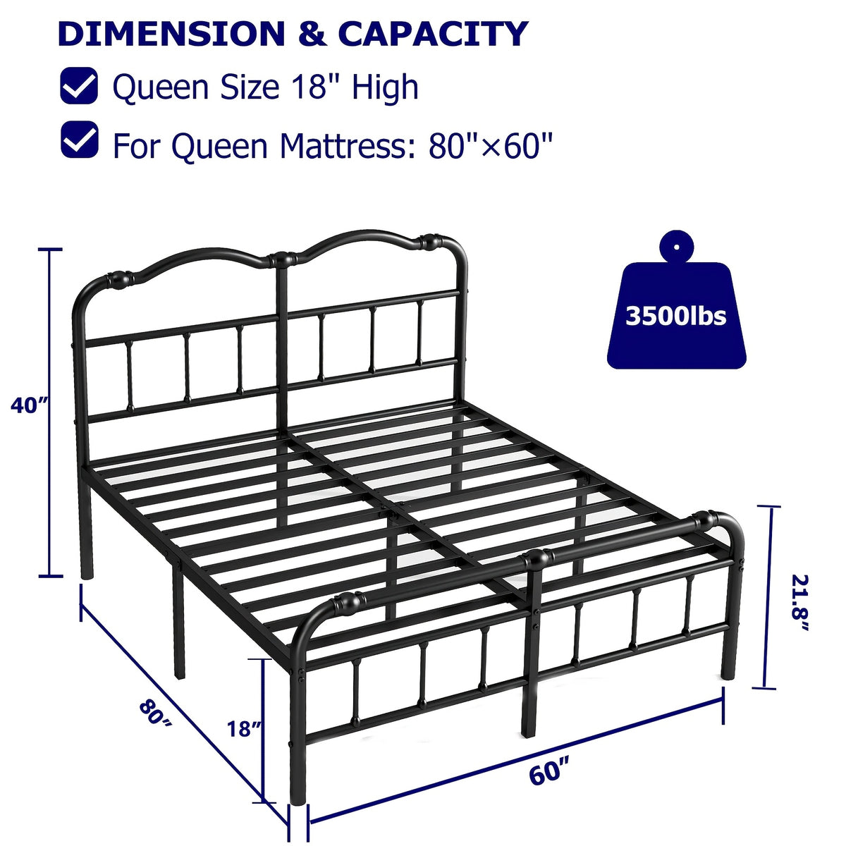 bed frame headboard footboard vintage style steel - Temu