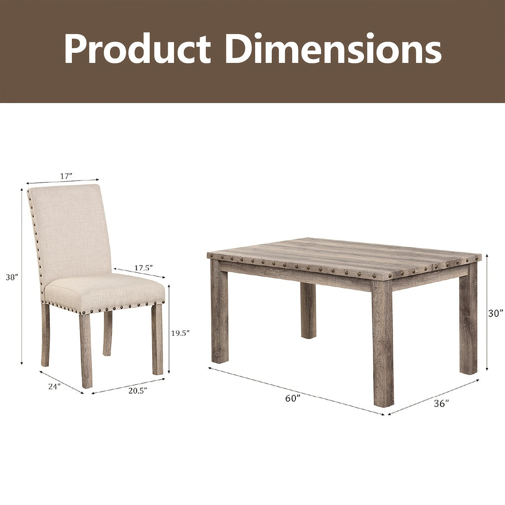 rustic dining table set farmhouse kitchen dining - Temu