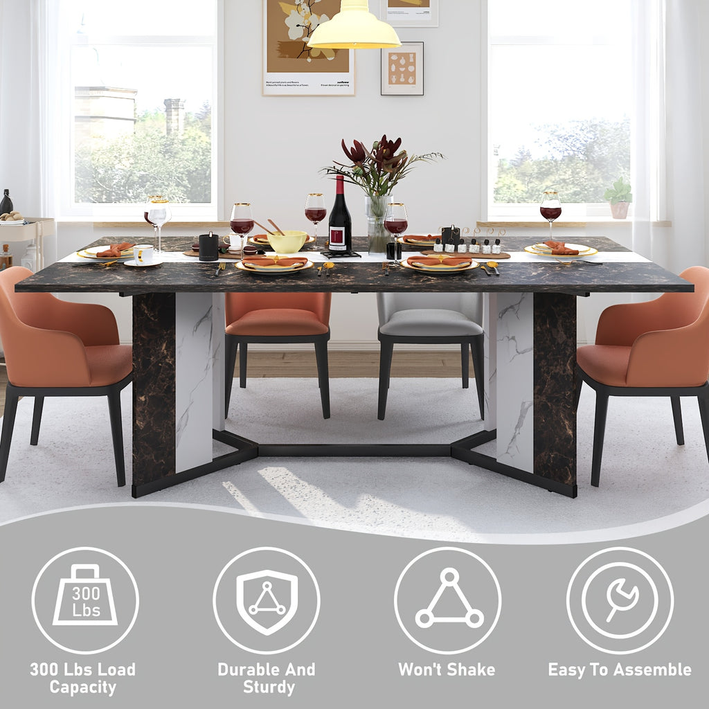 71 rectangle modern dining table office   room - Temu
