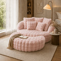 55 w x 75 oversized round sofa chair crescent   fluffy - Temu