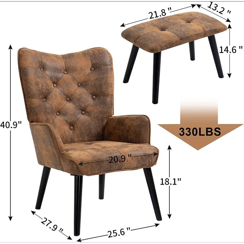 accent chair   upholstered lounge chair footrest - Temu