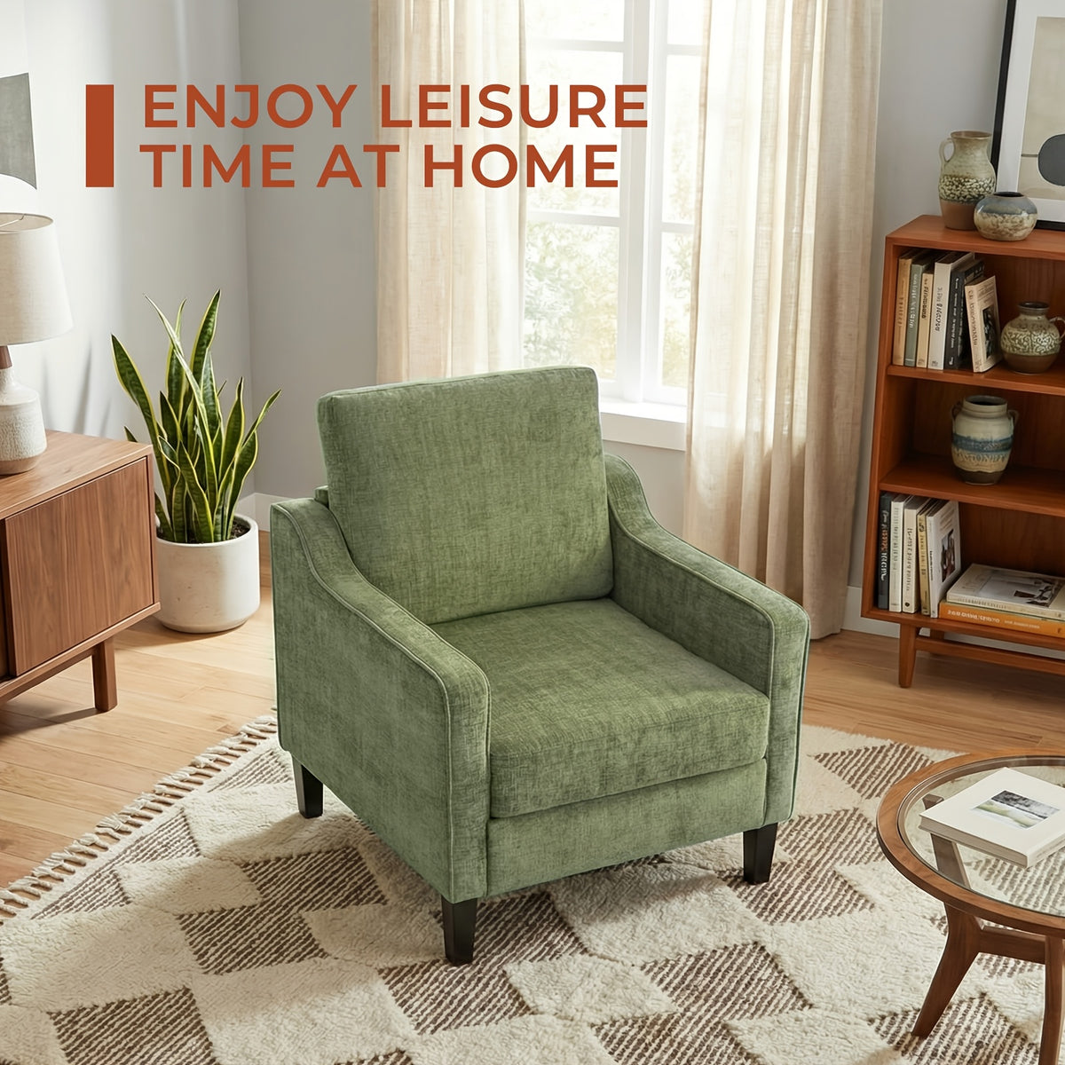 century accent chair modern upholstered chenille - Temu