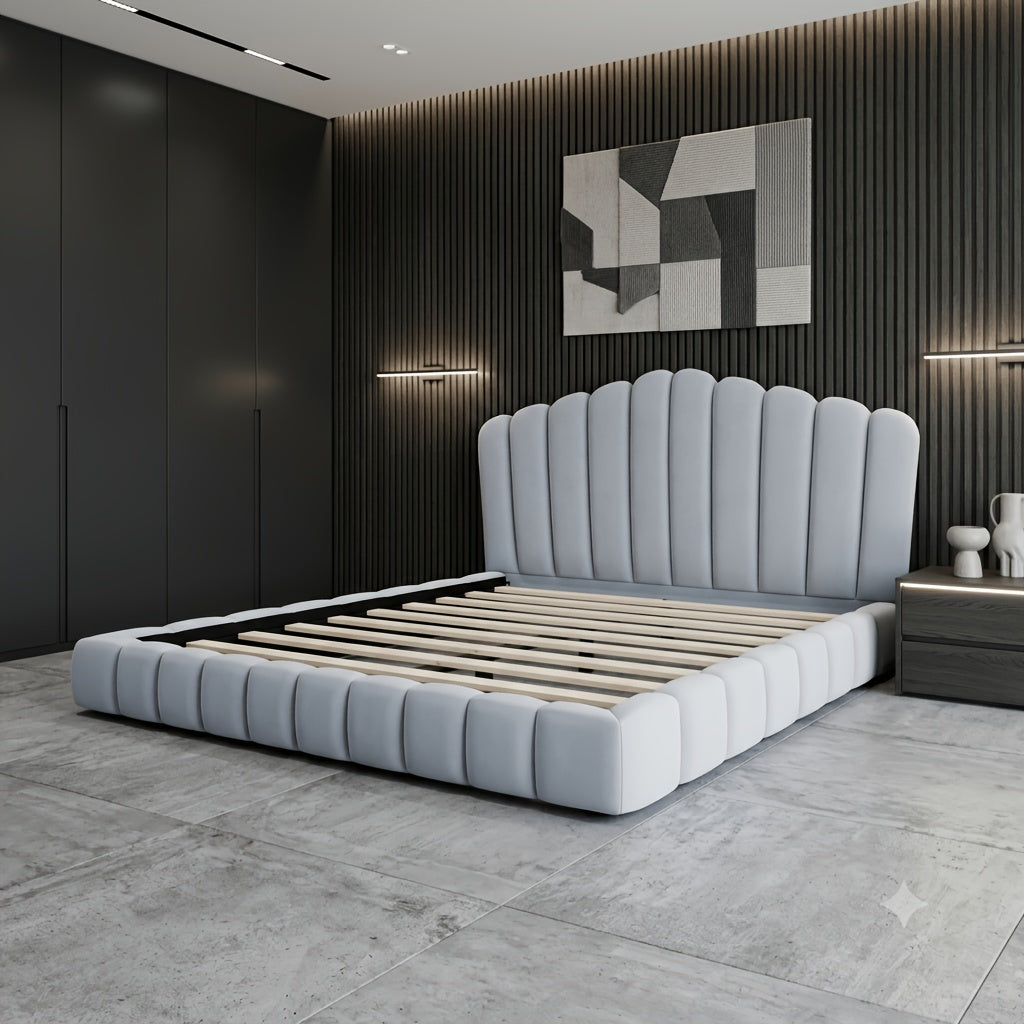 bed frame shell shaped headboard   - Temu