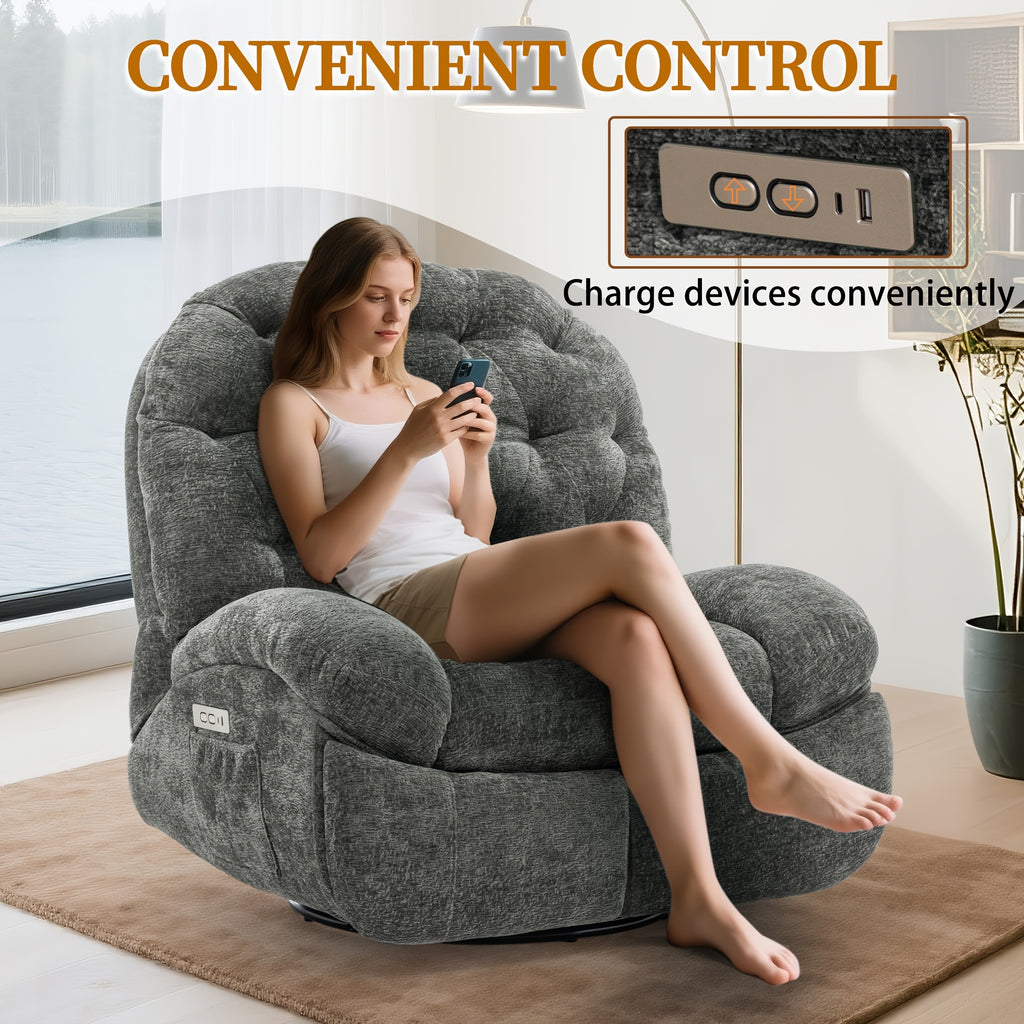 single rocking chair living room recliner chair usb type c - Temu