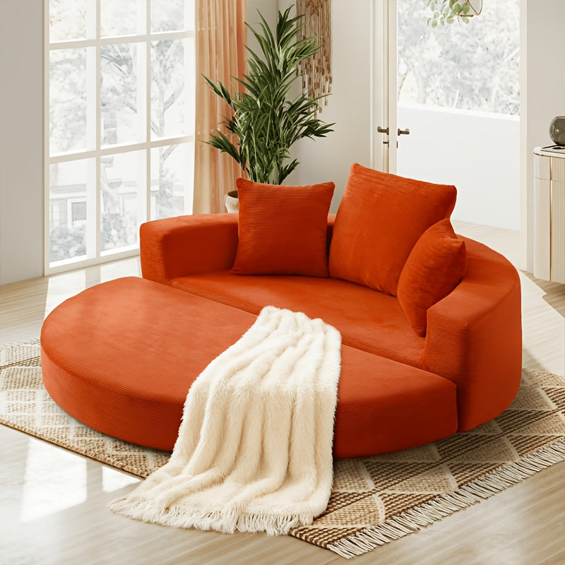 convertible sofa bed round folding   upholstered sofa - Temu