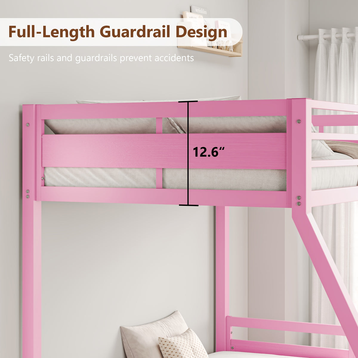 bunk bed twin full heavy duty metal bunkbeds full length - Temu