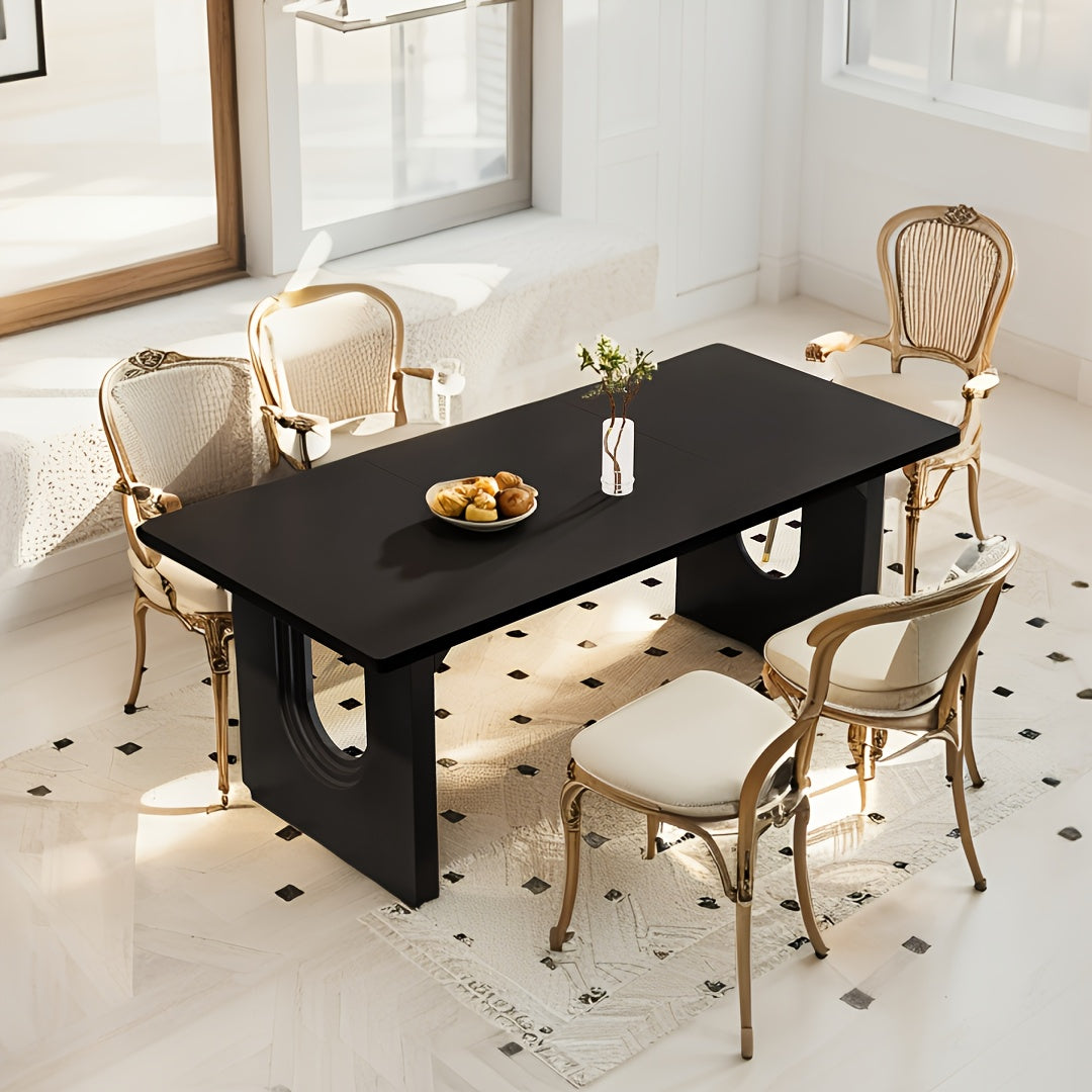 71 wooden modern dining table rectangular table 6 people - Temu