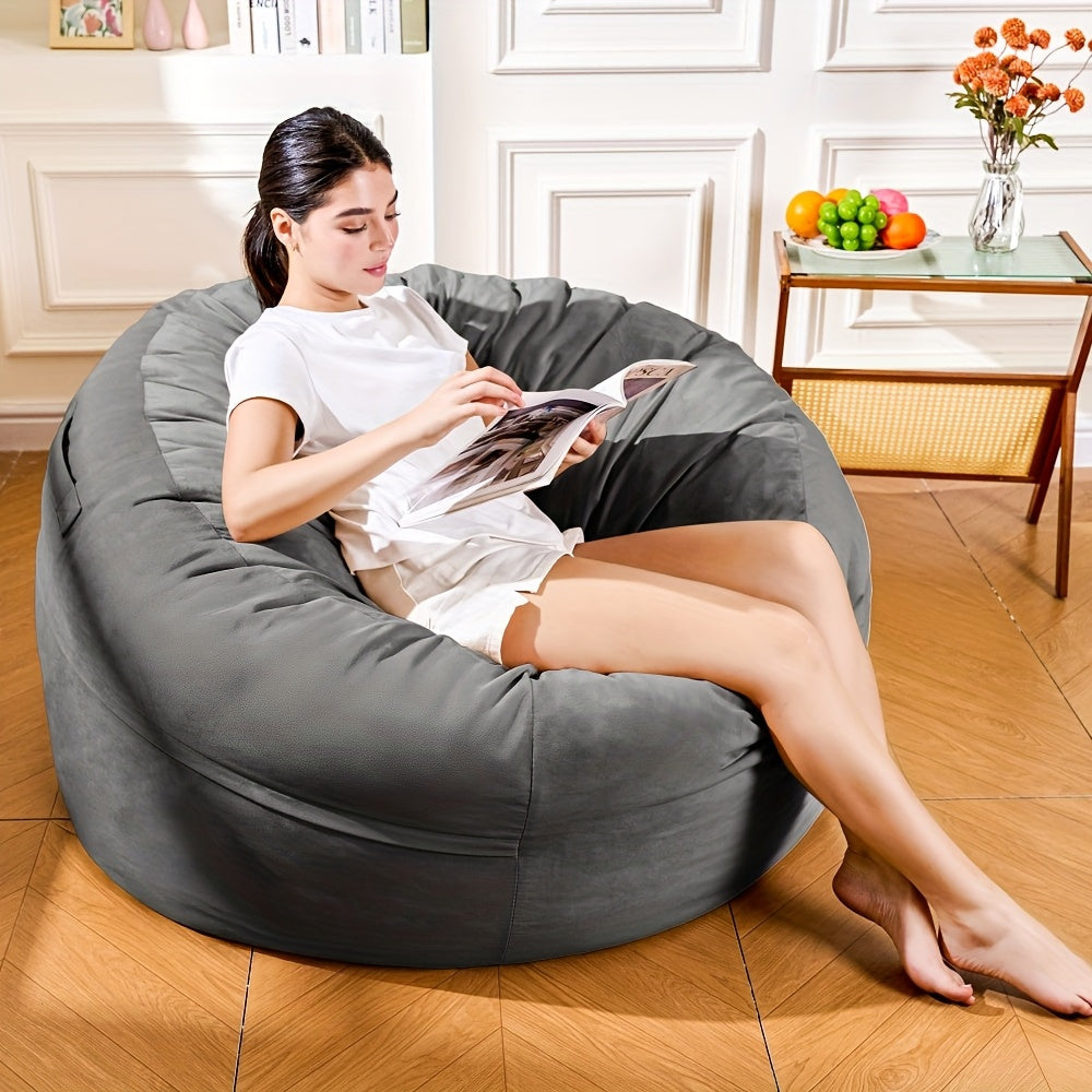 round bean bag chair large size 44 bean bag sofa soft - Temu