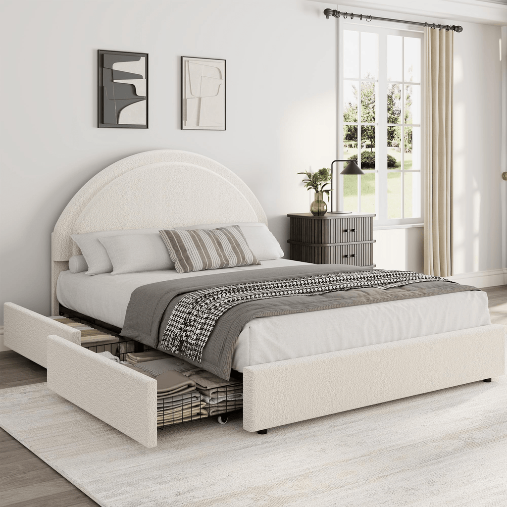 2026 lamb fleece comfortable semi circular low profile bed 2 - Temu
