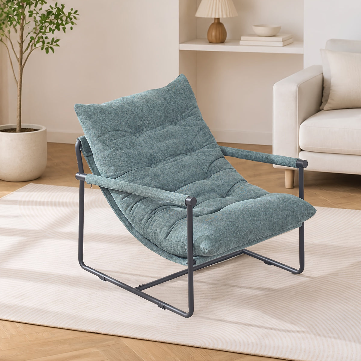 modern accent chair   room chair metal frame - Temu