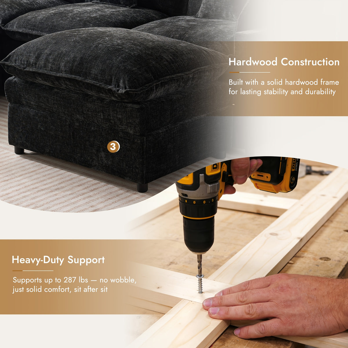 extra large u shaped modular sectional sofa foam cushioning - Temu