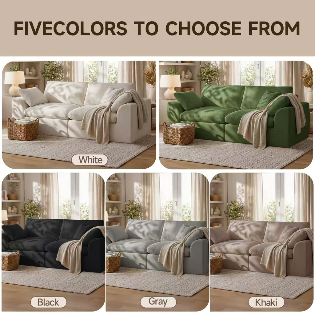 loveseat 2 seater cloud couch comfy deep seat modern small - Temu