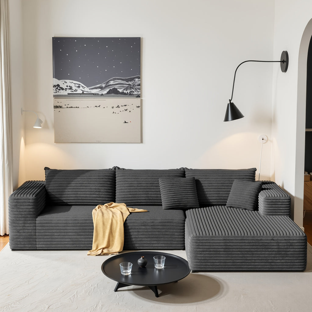u l shaped corduroy modular sectional sofa bed vacuum - Temu