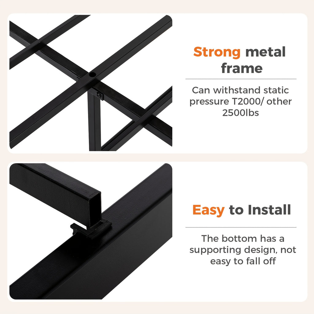 a metal bed frame featuring bed storage a rounded base - Temu