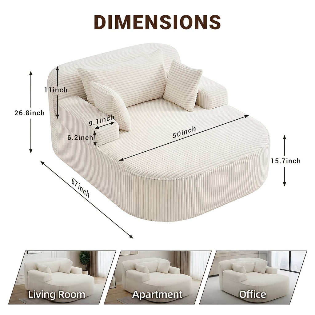 oversized chaise lounge chair indoor boneless couch cloud - Temu