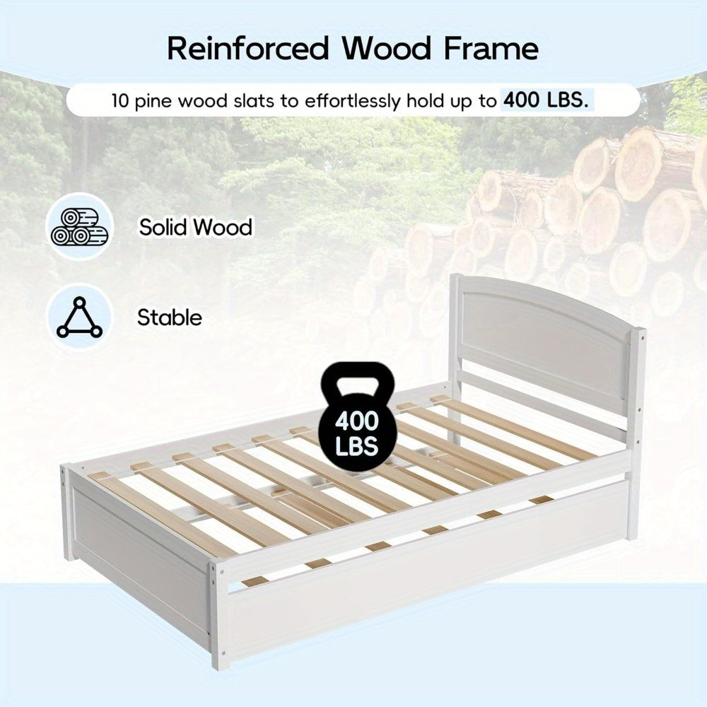 twin sized daybed a pull trundle made solid wood featuring - Temu