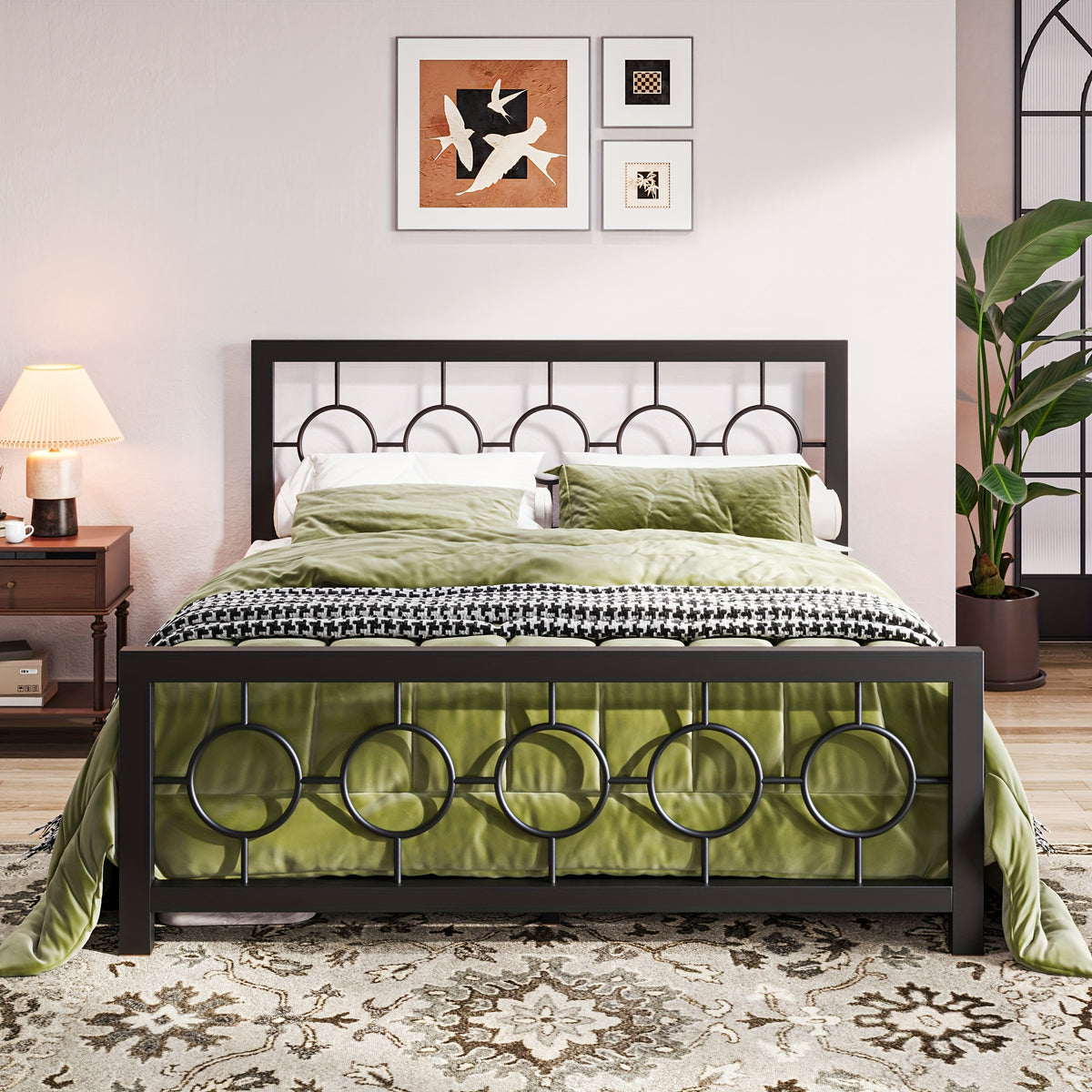 metal bed frame vintage   headboard - Temu