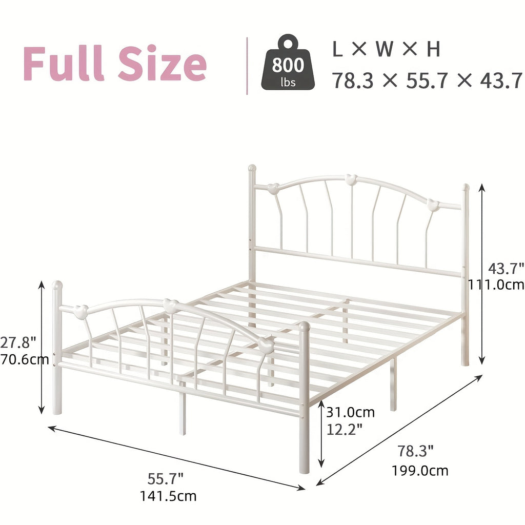twin full queen size metal bed frame full bed frame - Temu