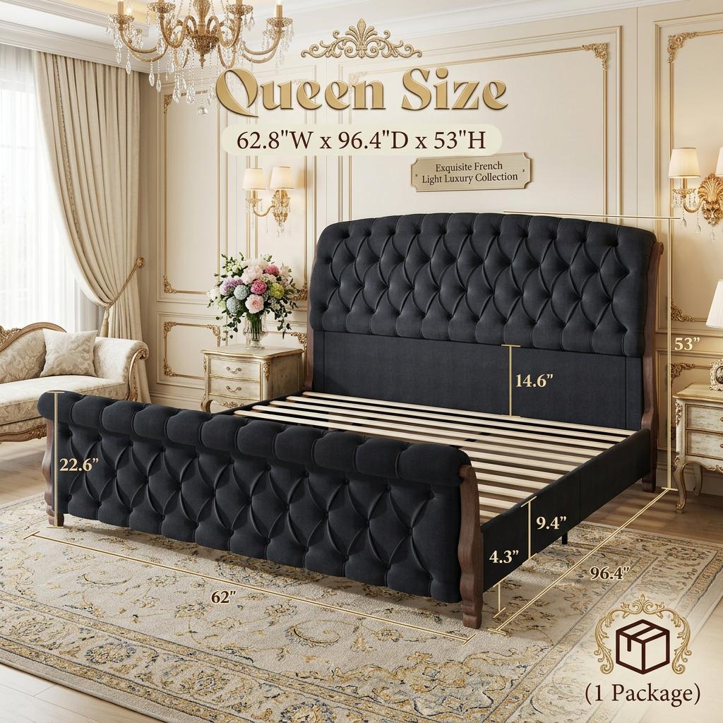 53 tall upholstered queen king california king   - Temu